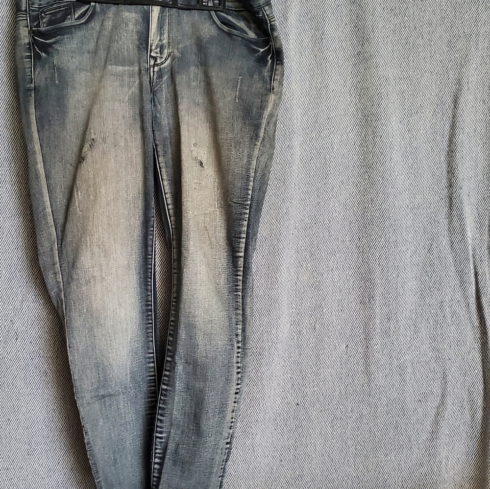 Love & Legend Women's Skinny Jeans in Faded Blue Wash